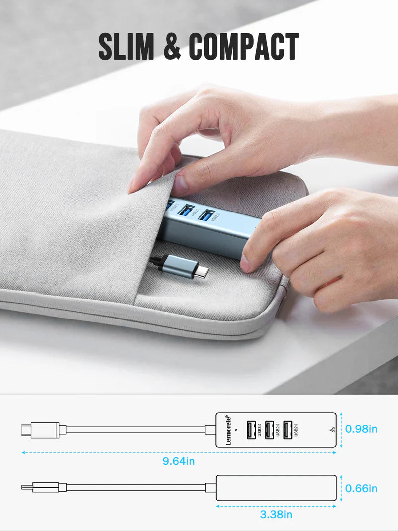 USB C to Ethernet Adapter 4-in-1【#TC43】Lemorele Kenya