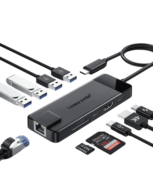 USB C Hub Multiport Adapter 10-in-1 USB C Dongle 【#TC93】Lemorele Kenya