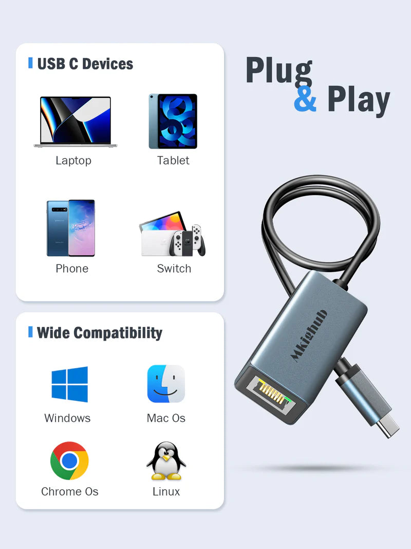 USB C to Ethernet Adapter 【#TC48】 Lemorele Kenya
