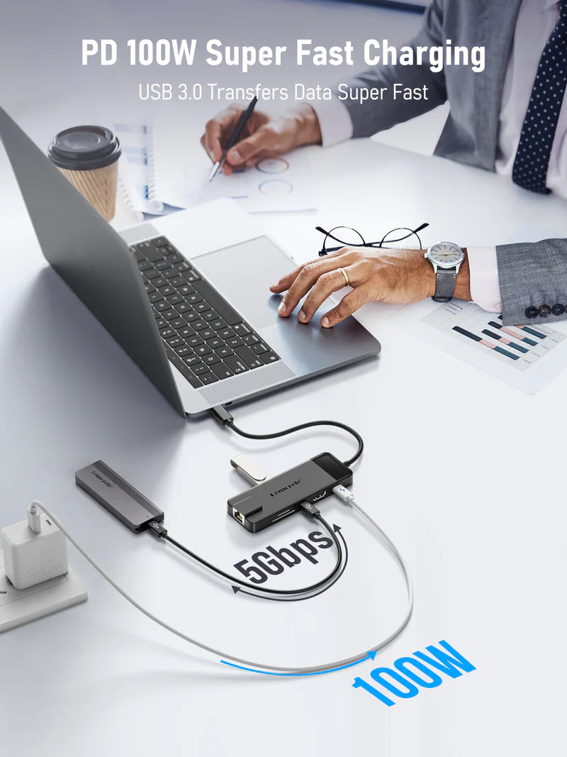 USB C Hub Multiport Adapter 10-in-1 USB C Dongle 【#TC93】Lemorele Kenya