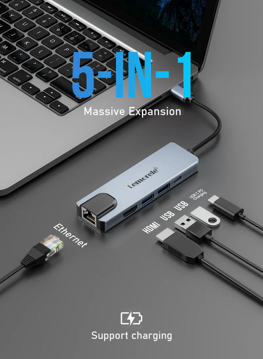 USB C Hub 5 in 1【#TC15】Lemorele Kenya