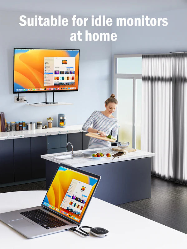 Lemorele HDMI Wireless Extender Streaming Video Kit for Switch,PS4 Laptop to HDTV/Projector/Monitor 【Q5R1-HDMI】