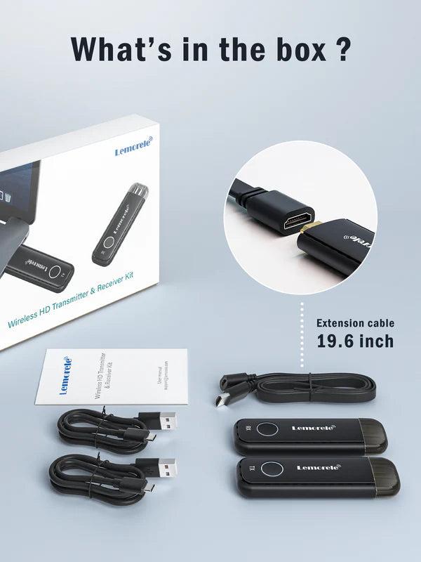 Lemorele Wireless HDMI Transmitter and Receiver【G57】