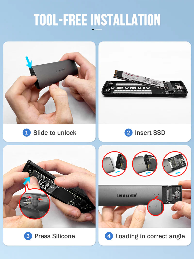 Lemorele M.2 NVMe SSD Enclosure【SD1L】Lemorele Kenya