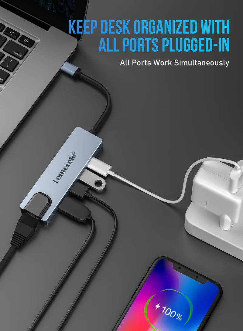 USB C Hub 5 in 1【#TC15】Lemorele Kenya