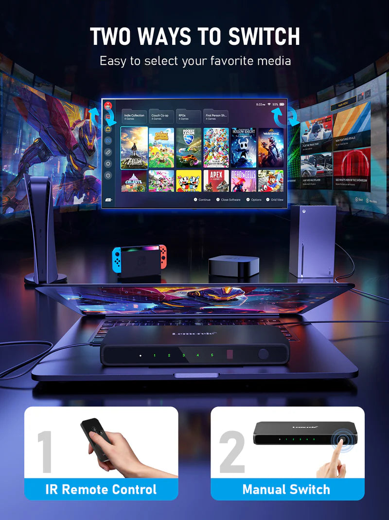 Lemorele 5 in 1 HDMI SWITCH Lemorele Kenya